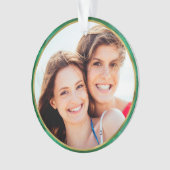 Best Friends Foto Green Gold Ornament (Vorderseite)