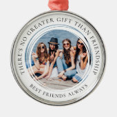 Best Friends Foto Keepake Ornament Aus Metall (Vorne)