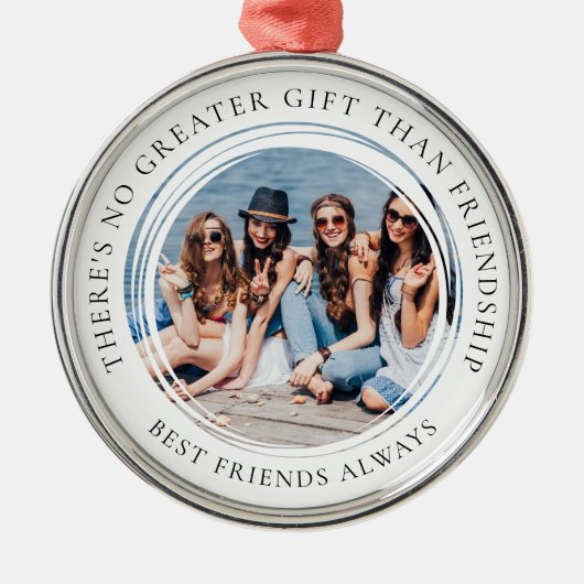 Best Friends Foto Keepake Ornament Aus Metall (Vorne)