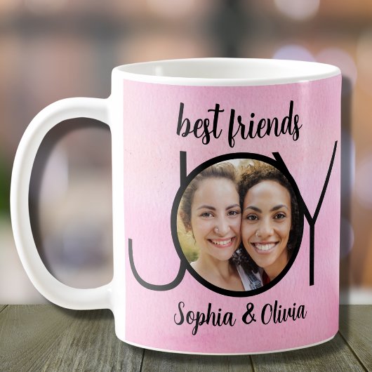 Best Friends Foto Pink Kaffeetasse