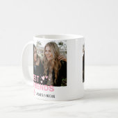 Best Friends Foto Rosa Personalisierte Namen Kaffeetasse (Vorderseite Links)