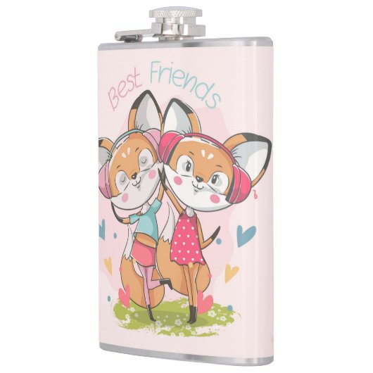 Best Friends Fox Flachmann (Links)