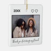 Best Friends Freundschaft Sisters Dankbarkeit Cust Keramikornament (Rechts)