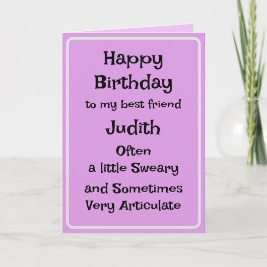 Best Friends Funny Birthday Card Karte (Vorderseite)