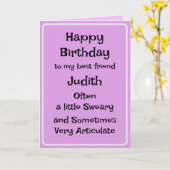 Best Friends Funny Birthday Card Karte (Gelbe Blume)