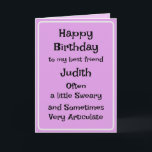 Best Friends Funny Birthday Card Karte<br><div class="desc">Die lustige humorvolle Karte für einen Freund. Behalt,  Entfernen,  Ändern oder Hinzufügen der Meldung im Inneren.</div>