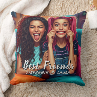 Best Friends Funny Faces Kissen