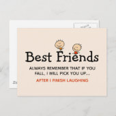 Best Friends Funny Zitat Postkarte (Vorne/Hinten)
