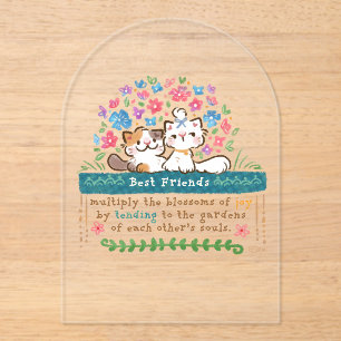 Best Friends’ Gärten - Paisley & Mignon Katzen Acryleinladungen