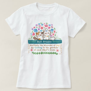 Best Friends’ Gärten - Paisley & Mignon Katzen T-Shirt