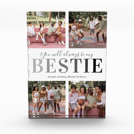 Best Friends Gift l Bestie Foto Block (Vorderseite)