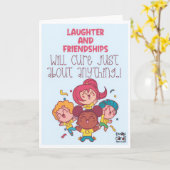 Best Friends -  Girls Group Karte (Gelbe Blume)