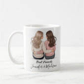 Best Friends Hair Illustration Mug – BFF Besties D Kaffeetasse (Links)