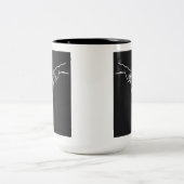 Best Friends Hand and Dog Line Art Pullover Zweifarbige Tasse (Mittel)