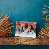 Best Friends Heart Script Geschenk für Fotos Fotoplatte (Seite)