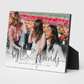 Best Friends Heart Script Geschenk für Fotos Fotoplatte (Seite)