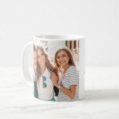 Best Friends Herzensskript Foto elegant, modern Kaffeetasse (Vorderseite Links)