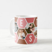 Best Friends honeycomb 6 Photo collage Kaffeetasse (Vorderseite Links)