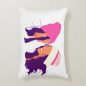 Best Friends Illustration • Modern Accent Pillow Dekokissen (Vorderseite(Vertikal))