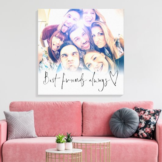 Best Friends Immer Heart Script Foto Leinwand Prin (Insitu (Wohnzimmer))