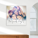 Best Friends Immer Heart Script Foto Leinwand Prin<br><div class="desc">Die besten Freunde hören immer Skript-Foto. Ein großartiges Memento von dir mit deinen Bestien. Ersetzen Sie einfach das Beispiel-Foto mit Ihrem eigenen Favoriten.</div>