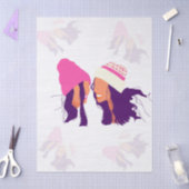 Best Friends in Cozy Hats • Folded Thank You Seidenpapier (Basteln)