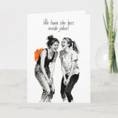 Best Friend's Inside Jokes Humor Karte (Vorderseite)