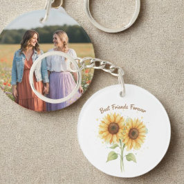 Best Friends Keychain - Watercolor Sunflowers Schlüsselanhänger