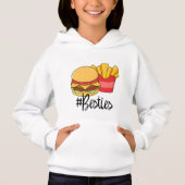Best Friends Kids Hoodie Hamburger Fries Besties (Vorderseite)