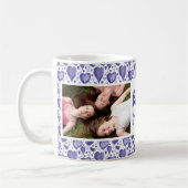 Best Friends Lila Heart Pattern 2 Foto Kaffeetasse (Links)