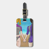 Best Friends Luggage Tag Gepäckanhänger (Vorderseite vertikal)