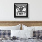 BEST Friends mit Niedlichem Schwarz-Weiß-Foto-Rahm Leinwanddruck (Insitu (Schlafzimmer))