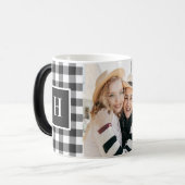 Best Friends Modern Monogram Photo Keepsake Mug Verwandlungstasse (Vorderseite Links)
