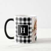 Best Friends Modern Monogram Photo Keepsake Mug Verwandlungstasse (Links)