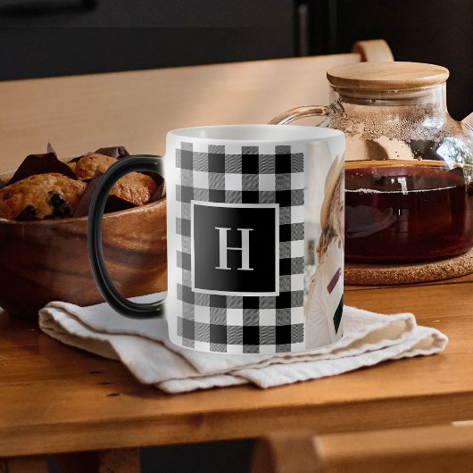 Best Friends Modern Monogram Photo Keepsake Mug Verwandlungstasse