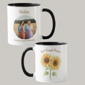 Best Friends Mug - Sunflowers & Photo Tasse