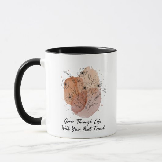 Best Friends Mug - Wildflower Photo Gift Tasse (Links)