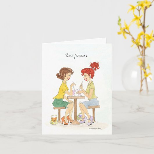 Best Friends Note Card Karte (Gelbe Blume)