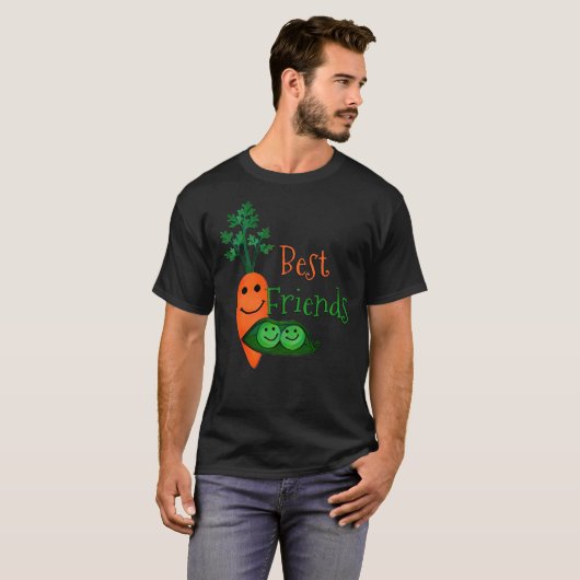 Best Friends, Peas and Carrots Fitted T-Shirt (Vorne ganz)