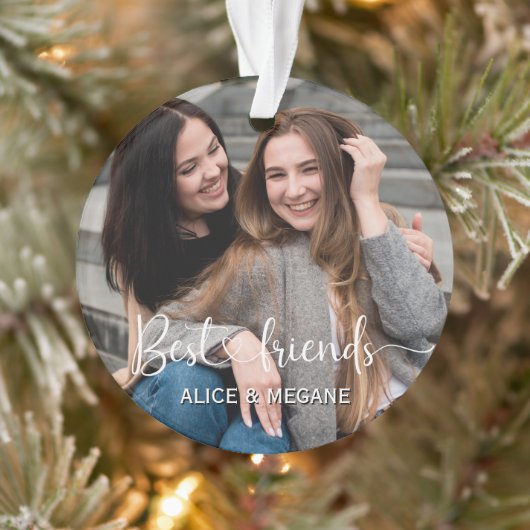 Best Friends Personalisiert Foto Ornament (Baum)
