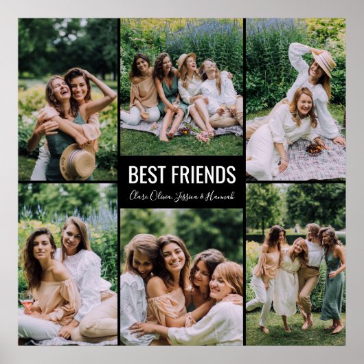 Best Friends Personalisiert Foto Poster (Vorne)