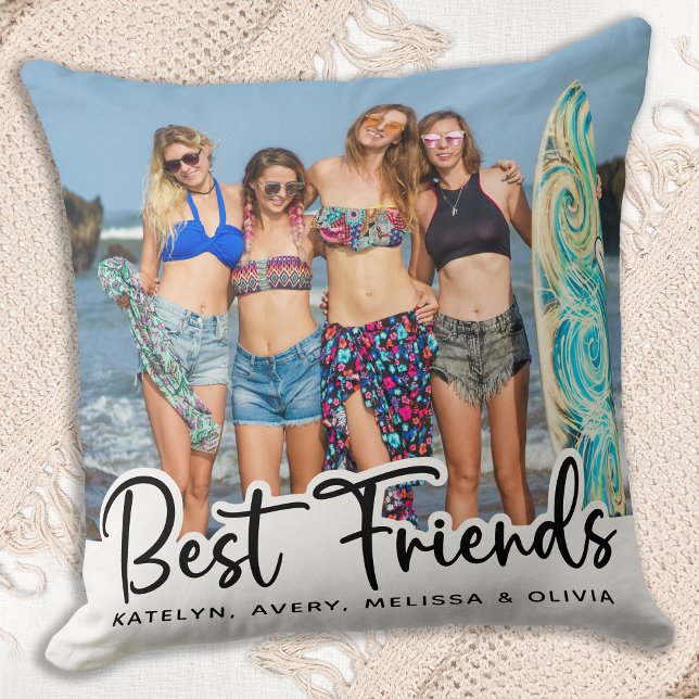 Best Friends Personalisiert Trendy Friendship Foto Kissen (Von Creator hochgeladen)