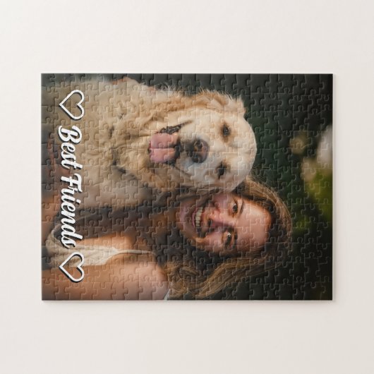 Best Friends Pet Photo Custom Gift for Pet Lovers Puzzle (Horizontal)