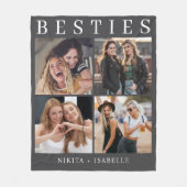 Best Friends Photo Collage Keepsake Fleece Blanket (Vorderseite)