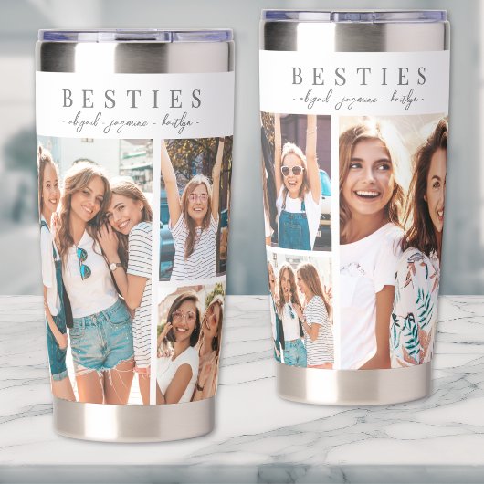 Best Friends Photo Collage Thermobecher
