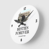 Best Friends Photo Wall Round Clock Runde Wanduhr (Winkel)