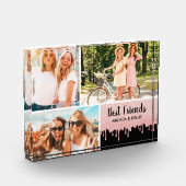 Best Friends Pink Glitzer Tropfens Foto Block (Links)