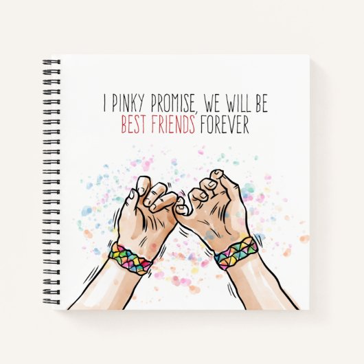 Best Friends Pinky Promise | Notebook Notizblock (Vorderseite)