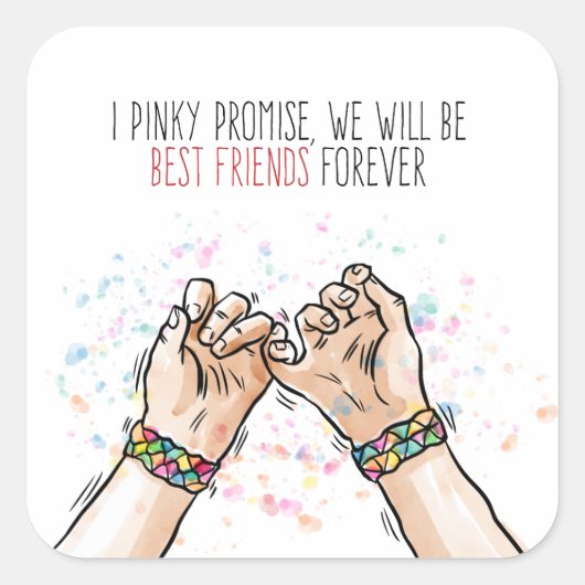 Best Friends Pinky Promise Sticker Siegel (Vorderseite)