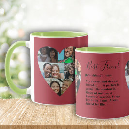 Best Friends Quote Foto Herzkollektion farbenfroh Tasse